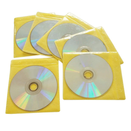 100X Premium Color Mixing CD DVD Double Sided Plastic Sleeves Holds 2 discs Storage Bag