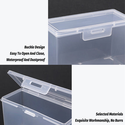 10PCS Card Storage Box Transparent Plastic Holder ID Business Card Organizer