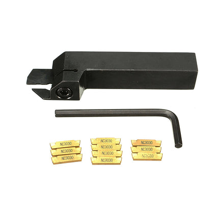 MGEHR1616-2 Lathe Tool Holder with 10pcs MGMN200-G Gold Carbide Inserts