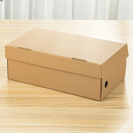 20pcs Kraft Paper Shoe Boxes Clamshell Storage Box for Men Women Shoes Organizer