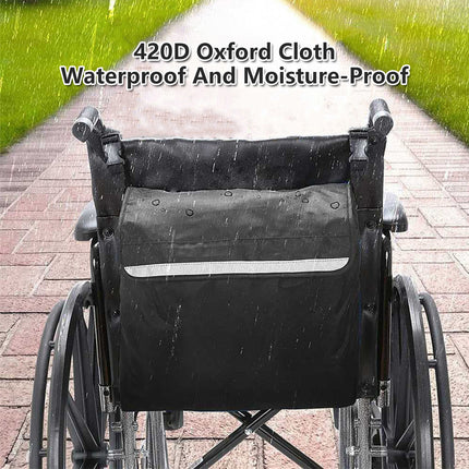 Wheelchair Back Bag Waterproof Wheel Chair Storage Pouch for Most Wheelchairs