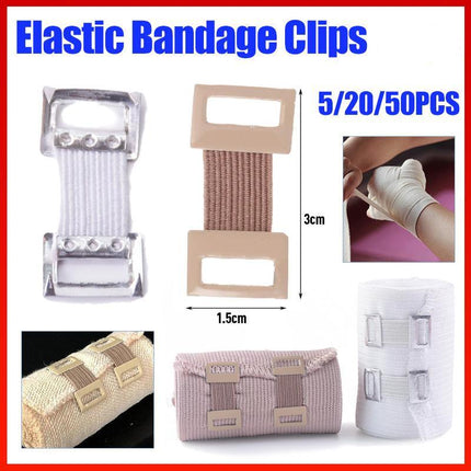 Elastic Bandage Clips 5-50 PCS Wrap Stretch Metal Clamps Hooks Buckles - Aimall