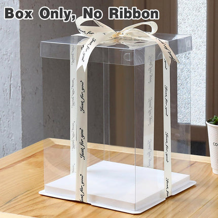 50pcs Transparent Cake Packaging Box Bakery Cake Boxes Plastic Packing Boxes