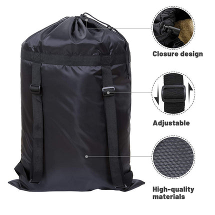 Backpack Laundry Bag Polyester Drawstring Storage Bag for Students Travel