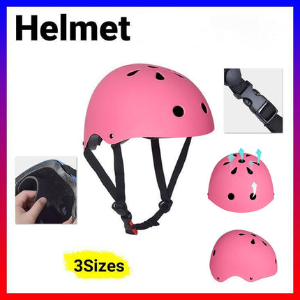 Pink Bike and Skate Helmet Adjustable Headgear for Youth and General Use