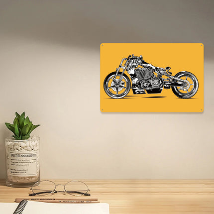 Vintage Tin Plate Art Stylish Iron Wall For Bar Living Room Easy-Install Durable