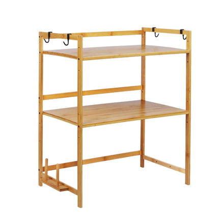 Expandable Microwave Oven Rack Shelf Adjustable Width Height Sturdy Durable