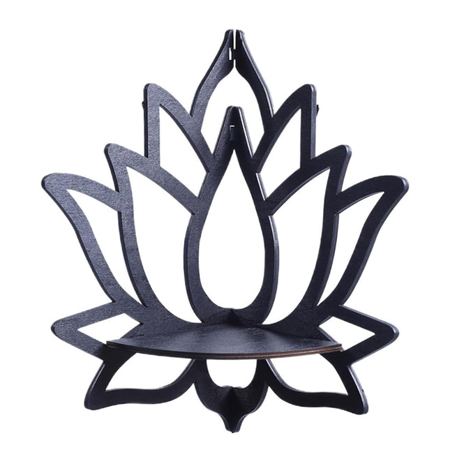 Lotus Shape Wall-Mounted Floating Corner Shelf Home Bookshelves Storage Rack