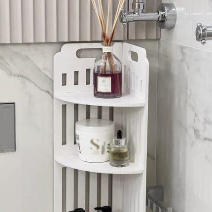 Bathroom Corner Storage Rack Durable Floor-Standing Storage Rack Space Saving