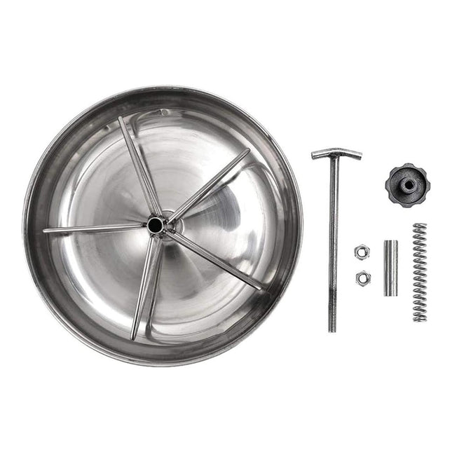 Piglet Feeding Trough Stainless Steel Round Basin Feeder Bowl for Farm Livestock