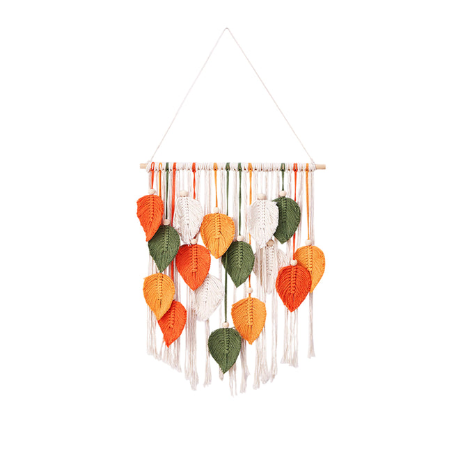 Hand Woven Leaf Tapestry Bohemian Home Decor Wall Hanging Durable Cotton Use