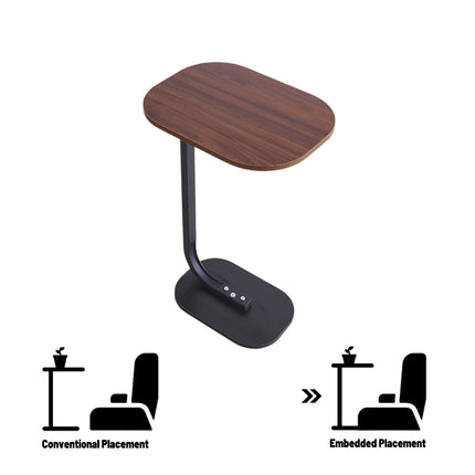 Small C Shaped Side Table Height Adjustable End Table for Sofa Bed Laptop Stand
