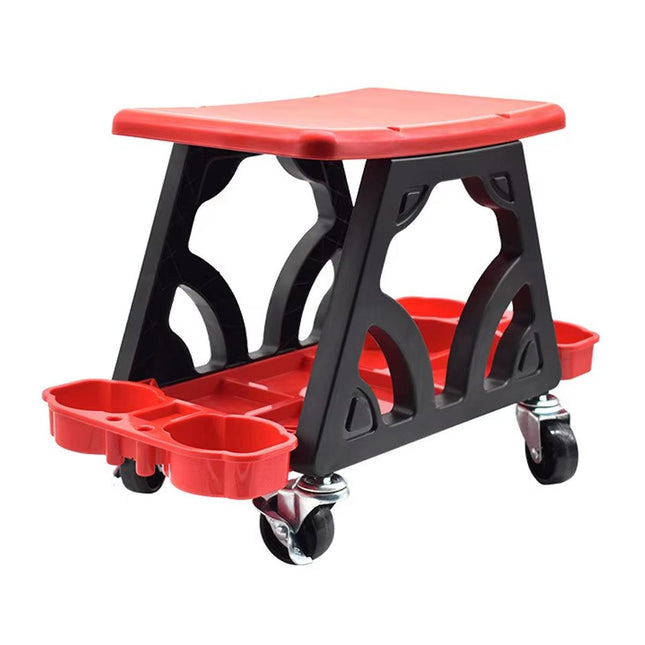 Heavy Duty Car Detailing Stool Chair Auto Workshop Bench with Storage Tray Seat