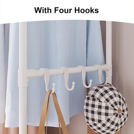 Simple Wardrobe with Curtain Large Capacity Storage Organizer for Home Bedroom