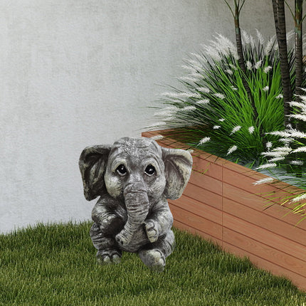 Elephant Grey Ornament Simulated Animal Resin Handicraft Courtyard Decoration