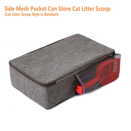 Foldable Cat Litter Box Portable Travel Toilet for Outdoor with Zipper Closure