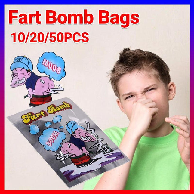10/20/50x Fart Bomb Bombs Bag Smelly Novelty Stink Prank Gag Trick Joke Game Fun - Aimall