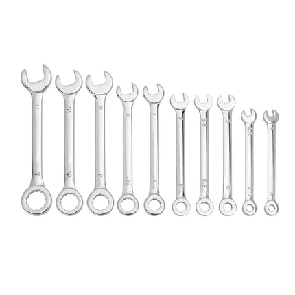 10PCS Mini Mirror Polishing Open-end Wrench and Double-purpose Wrench Set 4-11mm