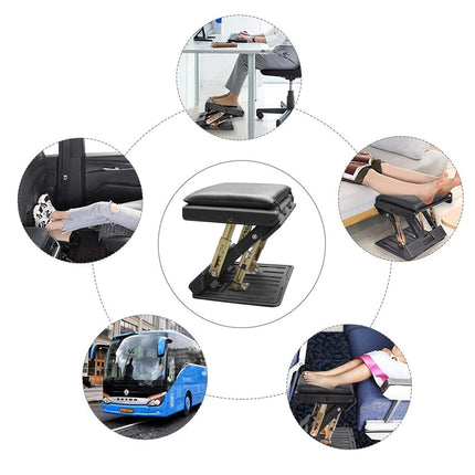 Artiss Foot Rest Stool Office Under Desk Fold Footrest Massage Cushion Pad Black