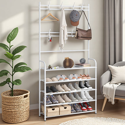 Integrated Coat And Shoe Storage Rack All In One Space Saving Sturdy Durable
