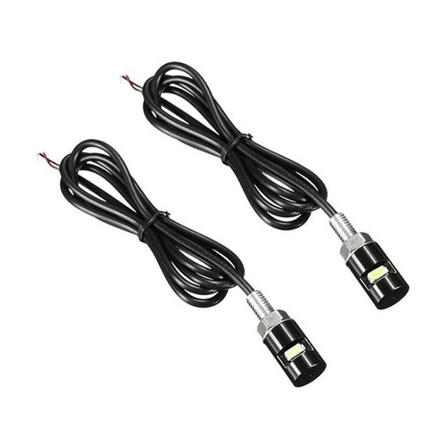 2pcs LED License Number Plate Light Screw Bolt Bulbs 5050 SMD For Car Motorcycle - Aimall