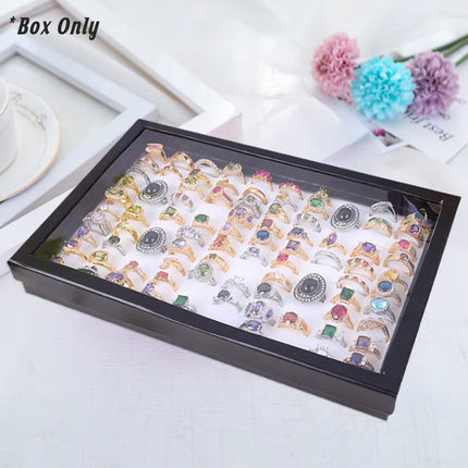 Jewelry Ring Box Earrings Storage Tray Display Organizer for Accessories