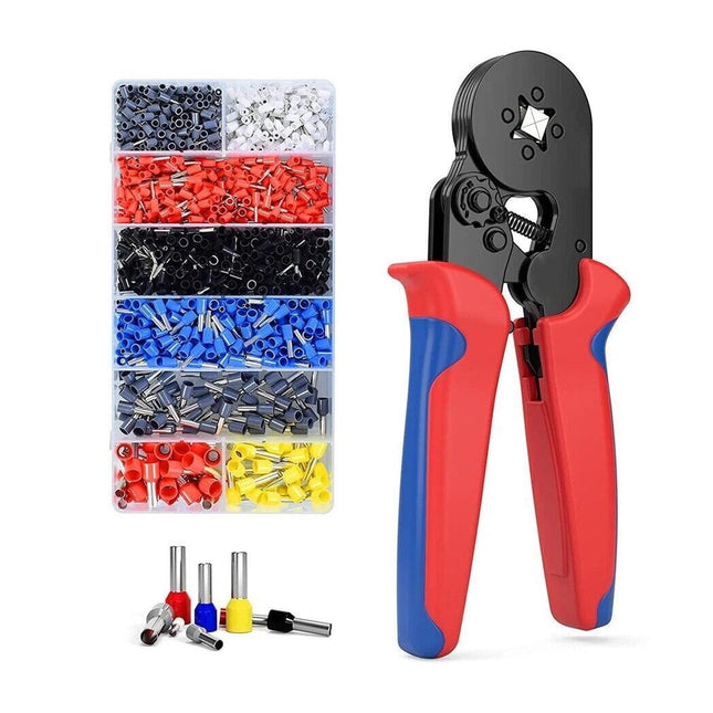 Bootlace Ferrule Crimper Set 1201x 0.25-10mm² Cord End & Ratchet Plier Crimping Kit