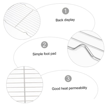 2pcs BBQ Stainless Steel Grill Grate Grid Wire Mesh Rack Cook Replacement Net