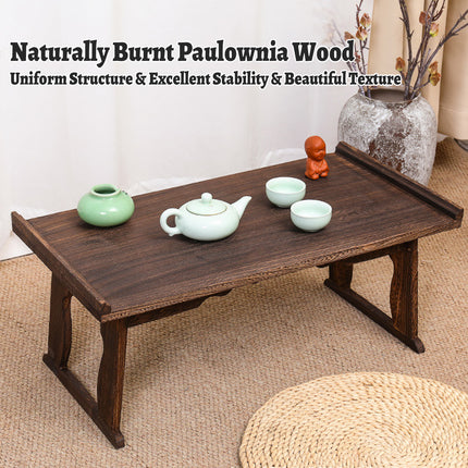 Wooden Foldable Chinese Style Tea Table Home Living Room Space Saving Durable