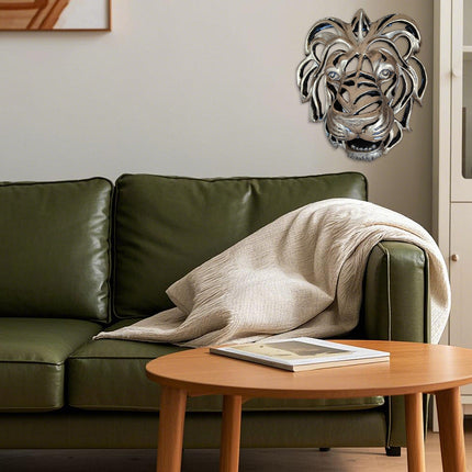 Lion Head Wall Decor Resin Wall Hanging Sculpture Home Living Room Decoration