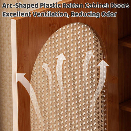 Home Shoe Cabinet with Doors Multi-Layer Dustproof Shoe Storage Entryway Hallway