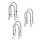 Curtain Tiebacks Pearl Strap Set 3 Pairs Decorative Buckle Holder Rings Hooks