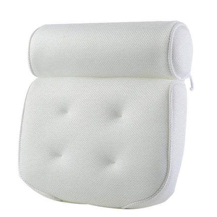 Home 3D Mesh Bath Pillow Back Neck Support Bathtub Spa Hot Tub Suction Cups New - Aimall