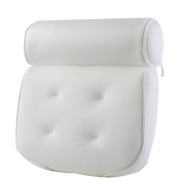 Home 3D Mesh Bath Pillow Back Neck Support Bathtub Spa Hot Tub Suction Cups New - Aimall