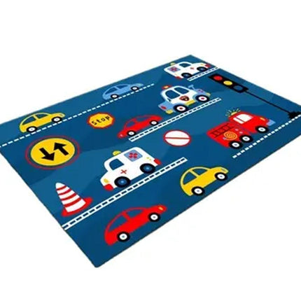 Cartoon Traffic Play Mat Kids Room Rug Car Track Game Floor Carpet Non Slip