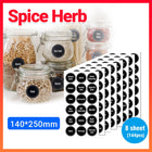 144PCS Spice Herb Jar Labels Waterproof Pantry Stickers for Kitchen Storage Jars