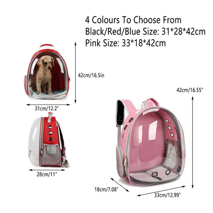 Pet Outdoor Carrier Backpack Cat Dog Puppy Travel Space Capsule Shoulder Bag