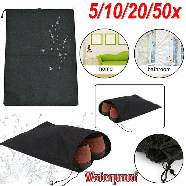 5-50pcs Portable Shoes Bag Travel Sport Storage Pouch Drawstring Bags Non-woven - Aimall