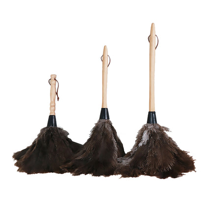 Anti Static Ostrich Feather Duster Wooden Handle Brush Duster Dust Cleaning