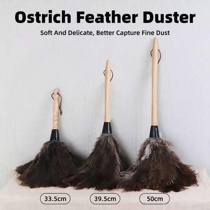Anti Static Ostrich Feather Duster Wooden Handle Brush Duster Dust Cleaning