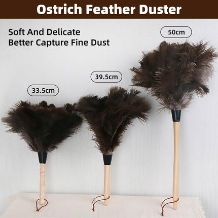 Anti Static Ostrich Feather Duster Wooden Handle Brush Duster Dust Cleaning