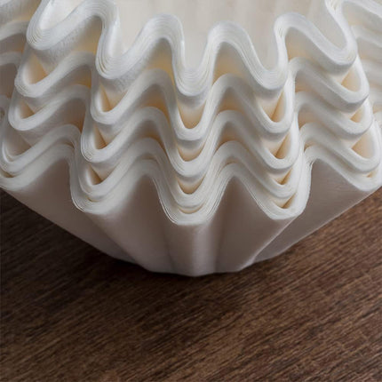 100PCS Bowl Shaped Coffee Filter Paper Flower Design For Drip Machine Pour Over