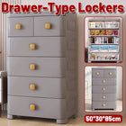 Plastic Multi Layer Drawer Cabinet Five Tier Bedroom Storage Organizer Space Saving