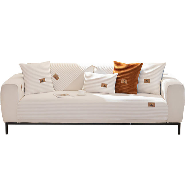 Winter Warmth Sofa Cover Flannel Material Machine Washable for Home Couch Use