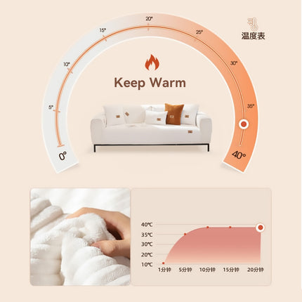 Winter Warmth Sofa Cover Flannel Material Machine Washable for Home Couch Use