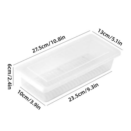 Fresh Keeping Box Set 4PCS Refrigerator Draining Sealed Fish Container Kitchen