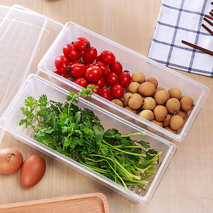 Fresh Keeping Box Set 4PCS Refrigerator Draining Sealed Fish Container Kitchen