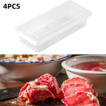 Fresh Keeping Box Set 4PCS Refrigerator Draining Sealed Fish Container Kitchen