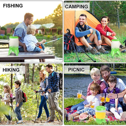 5.5L Outdoor Water Container Camping Folding Water Beer Juice Travel Bucket Use