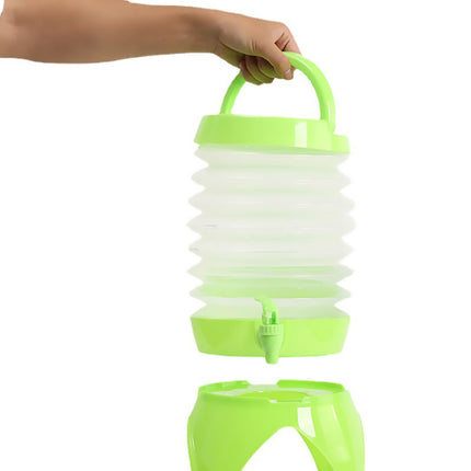 5.5L Outdoor Water Container Camping Folding Water Beer Juice Travel Bucket Use